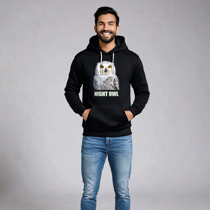 Animal Viewology Night Owl Hoodie in Black