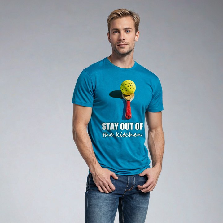 Sensational Pickleball Stay Out Of The Kitchen Premium Tee in Teal