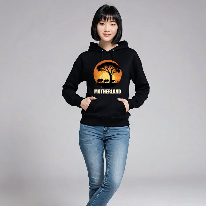 Bongara Bongara Motherland Sankofa Hoodie in Black
