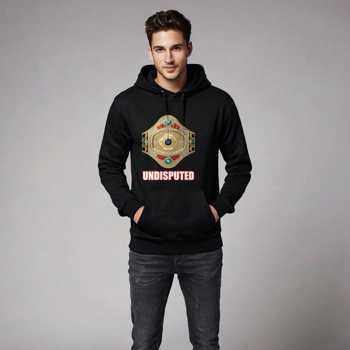 Entertainment Wrestling World Undisputed Belt Hoodie in Black
