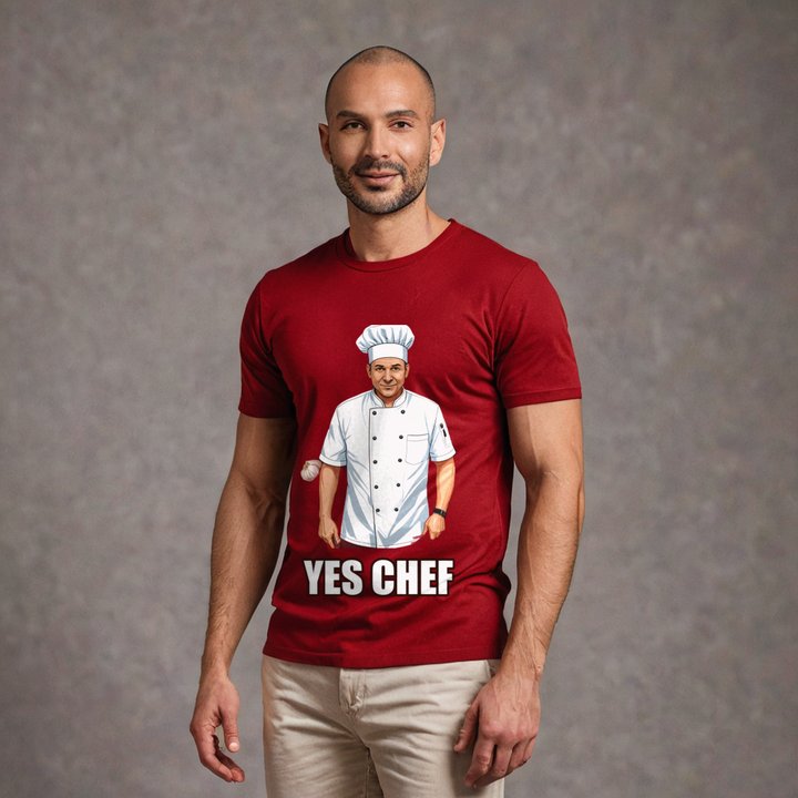 Intercontinental Chef Yes Chef Knife Herbs Tee in Red