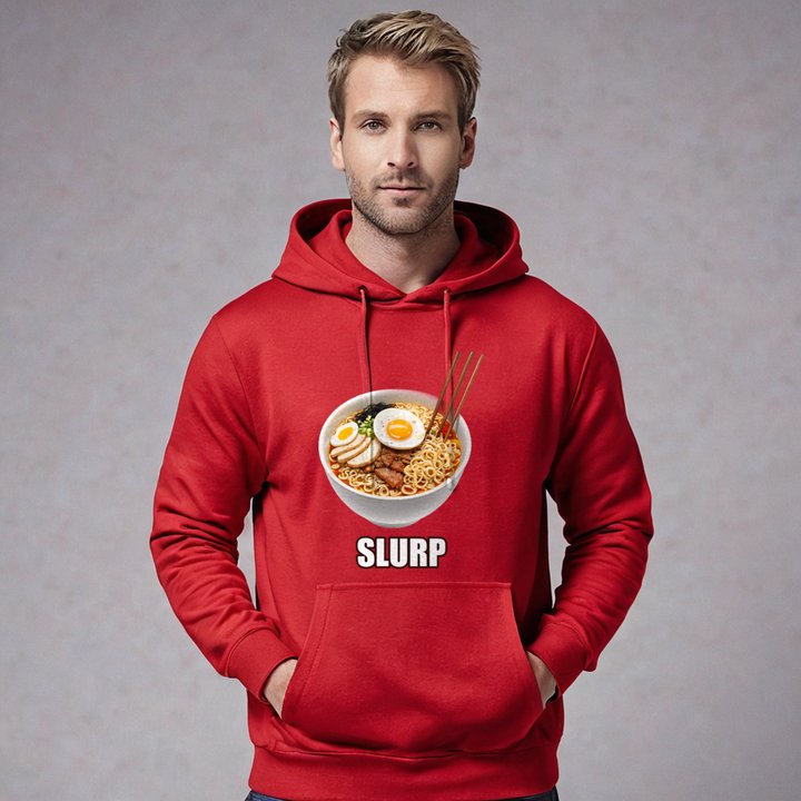 Intercontinental Chef Slurp Ramen Hoodie in Red