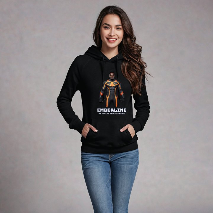 Next Level Superheroes Emberline Hoodie in Black