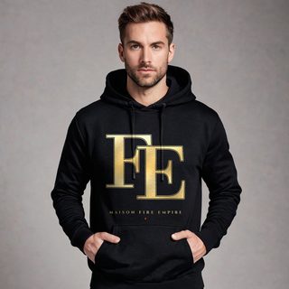 Fire Empire Maison Embroidered Monogram Hoodie AI model