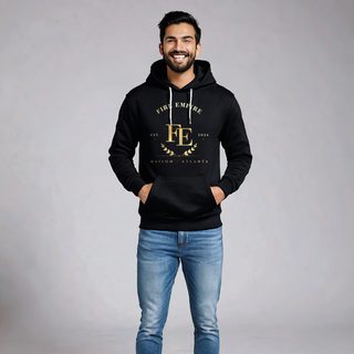 Fire Empire Maison Heritage Arch Hoodie AI model