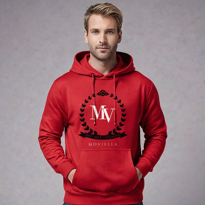Moviella Maison Crest Hoodie in Red