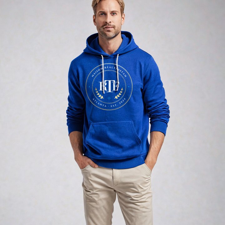 RealTimeFam Maison Medallion Hoodie in Royal