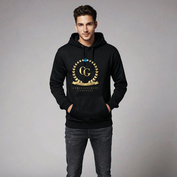 Cybersecurity Geniuses Maison Crest Hoodie in Black