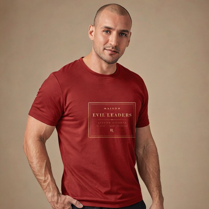 Evil Leaders Maison Atelier Label Tee in Cardinal