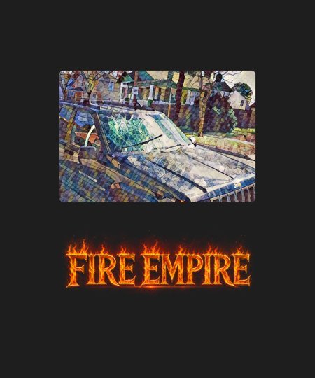 Fire Empire NFT Art Tee - Car Sketch