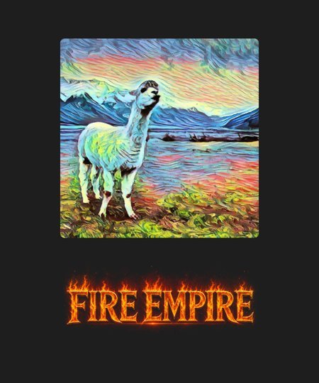 Fire Empire NFT Art Tee - Llama