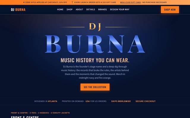 djburna.com website