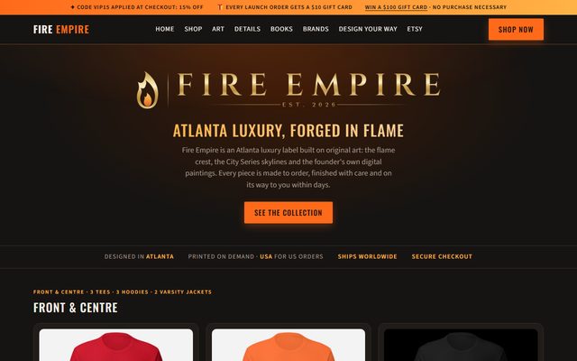 fireempireshop.com website
