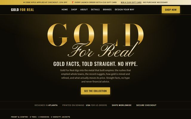goldforreal.com website