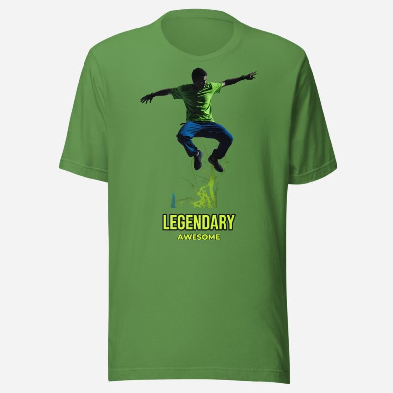 Legendary Awesome Rooftop Leap Tee in Leaf