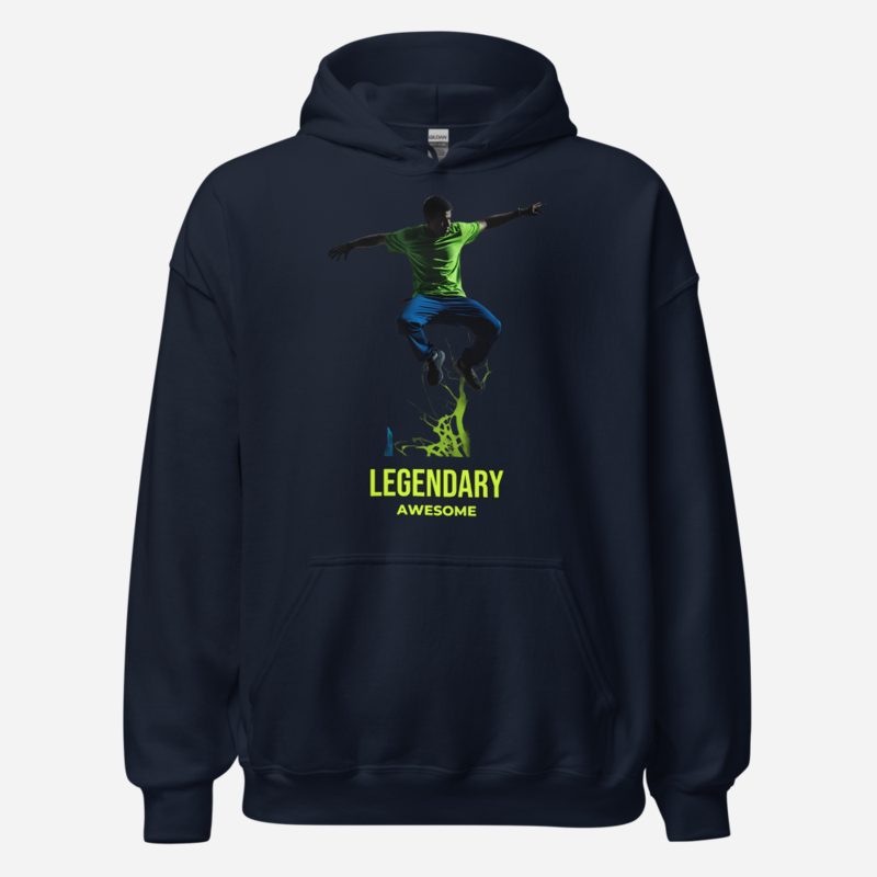 Legendary Awesome Rooftop Leap Hoodie Navy