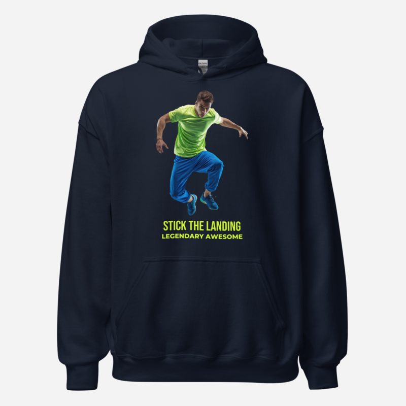 Legendary Awesome Stick The Landing Hoodie Navy