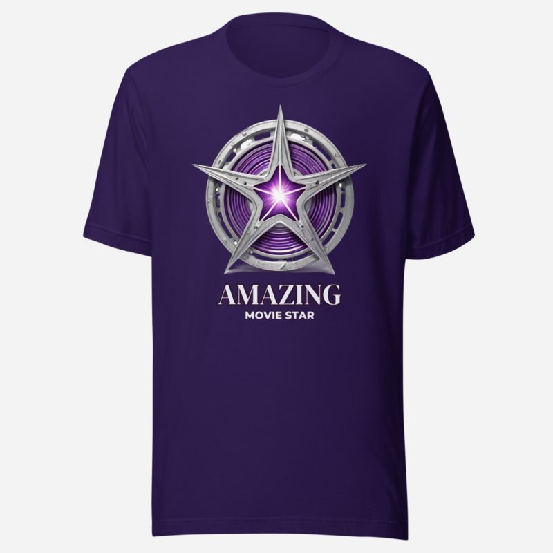 Amazing Movie Star Star Reel Tee in Team Purple