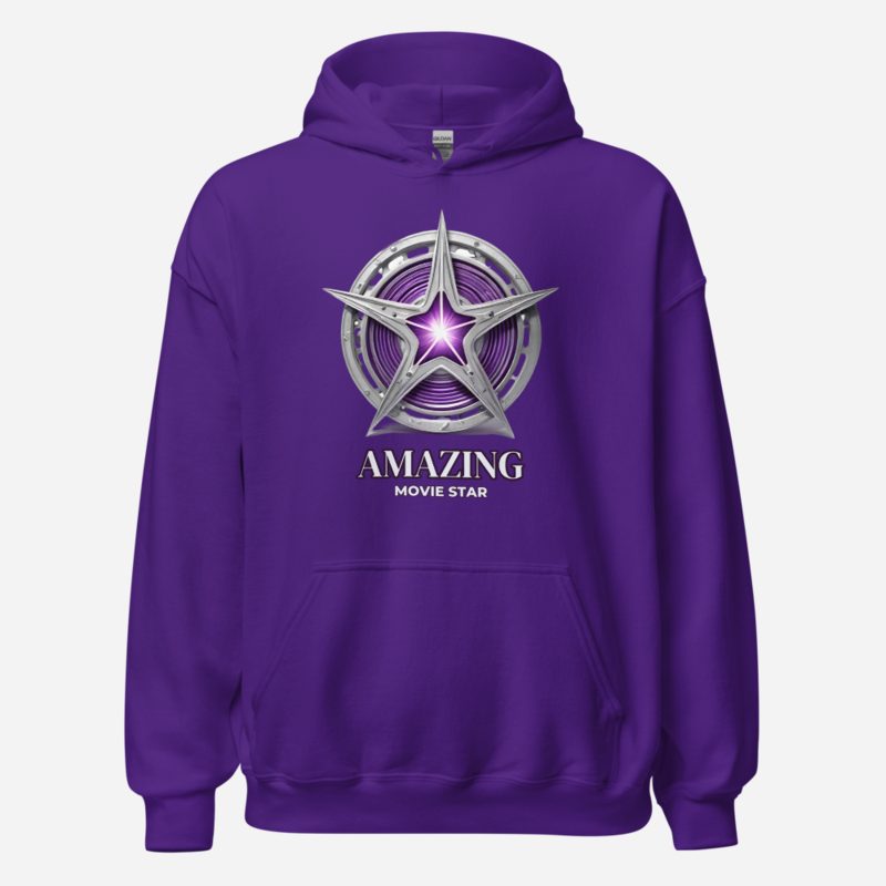 Amazing Movie Star Star Reel Hoodie in Purple
