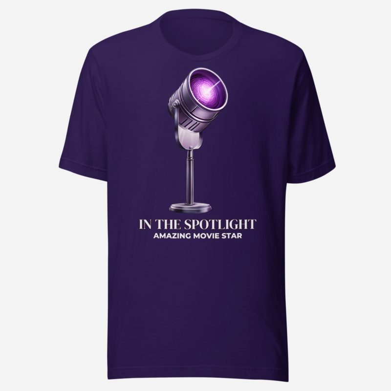 Amazing Movie Star Spotlight Tee Team Purple