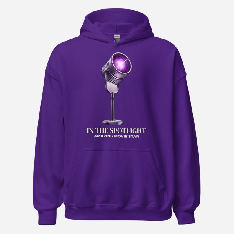 Amazing Movie Star Spotlight Hoodie in Purple