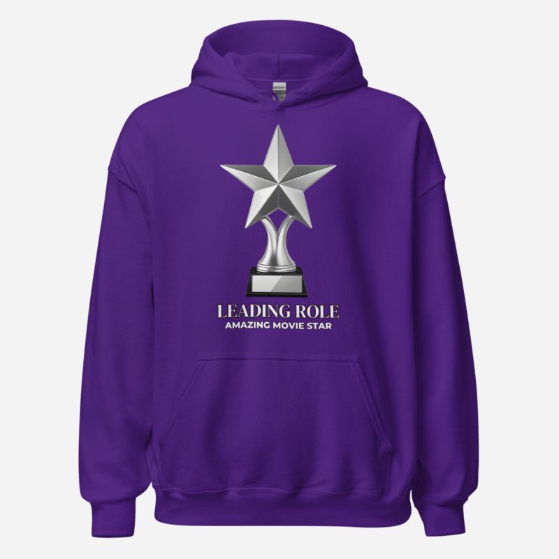 Amazing Movie Star Leading Role Hoodie in Purple