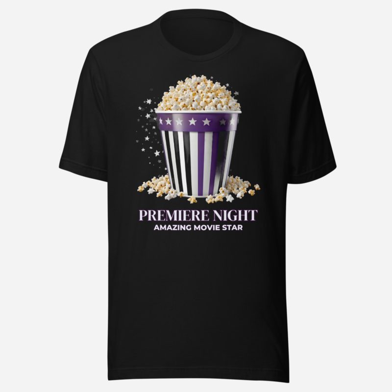 Amazing Movie Star Premiere Night Tee in Black