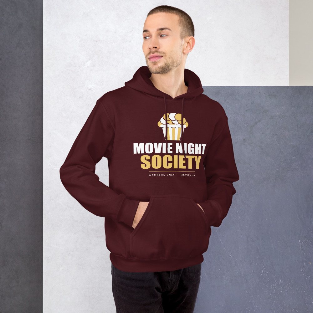 Moviella Movie Night Society (Popcorn) Cinema Hoodie Front