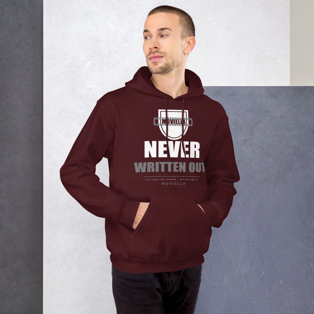 Moviella Never Written Out Sayings Hoodie Front