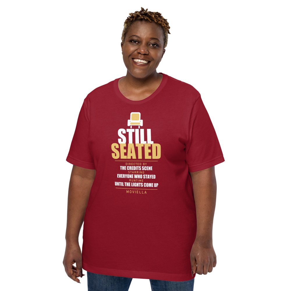 Moviella Still Seated Sayings Tee Front