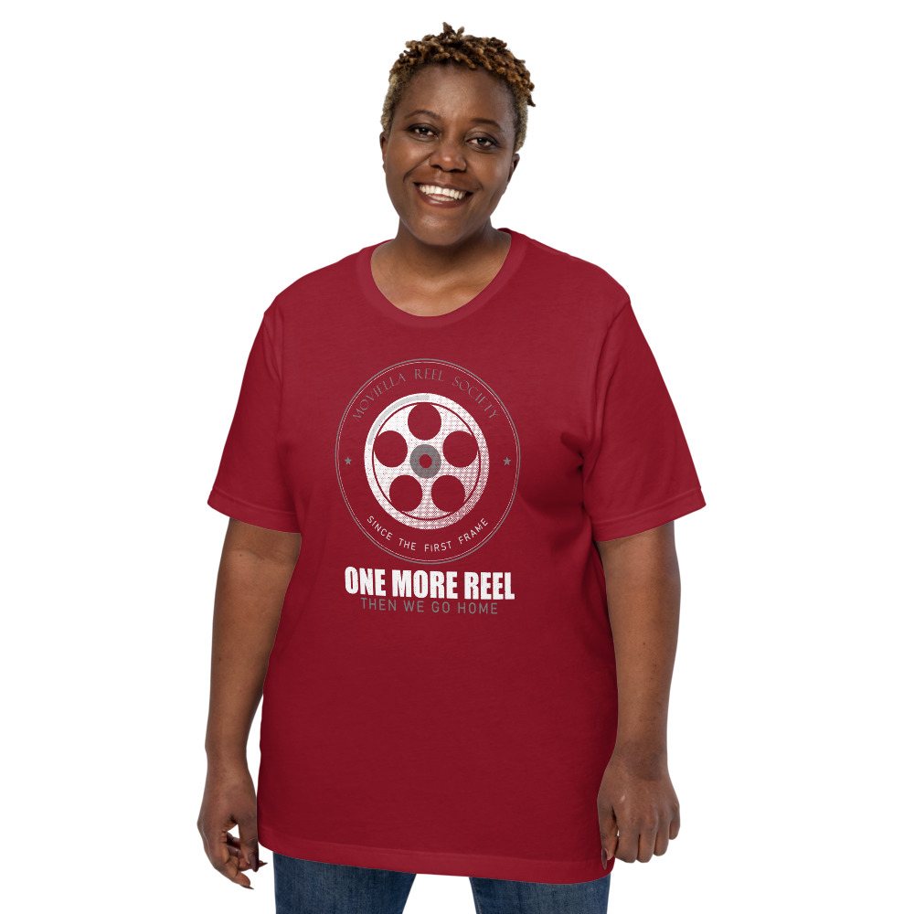 Moviella Reel Society Screening Room Tee Front