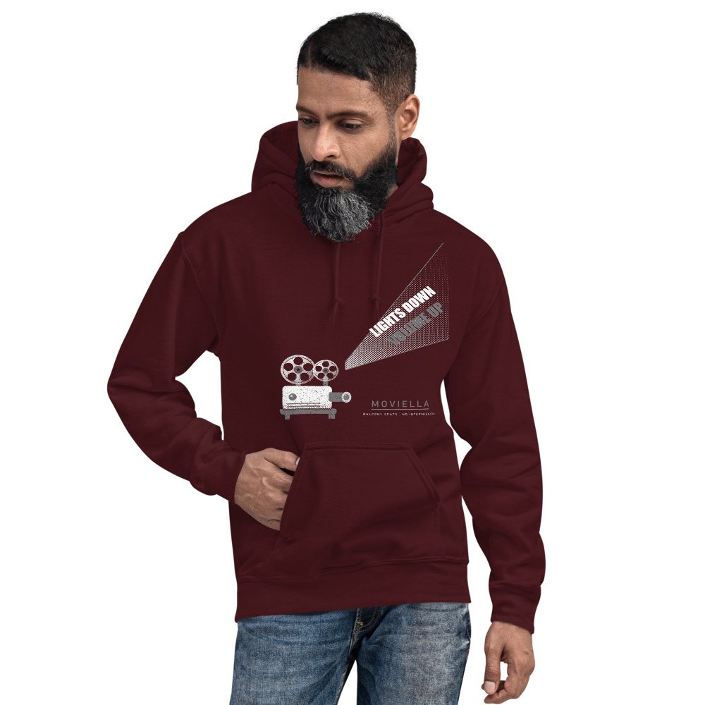 Moviella Projector Glow Screening Room Hoodie Front