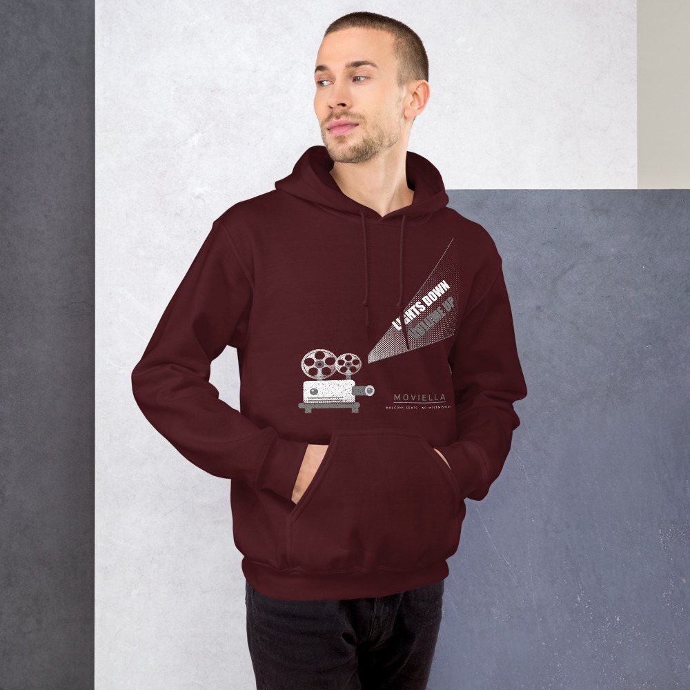 Moviella Projector Glow Screening Room Hoodie Front