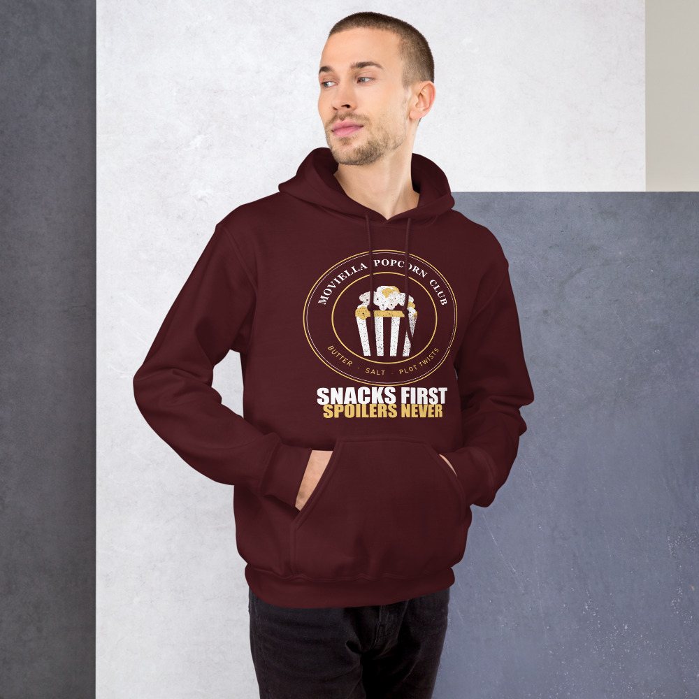 Moviella Popcorn Club Screening Room Hoodie Front