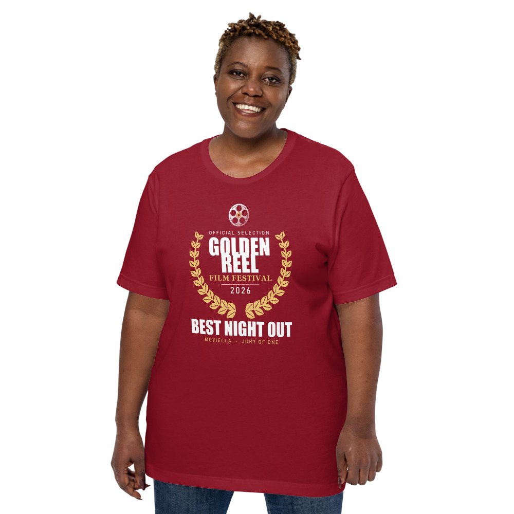 Moviella Golden Reel Festival Screening Room Tee Front