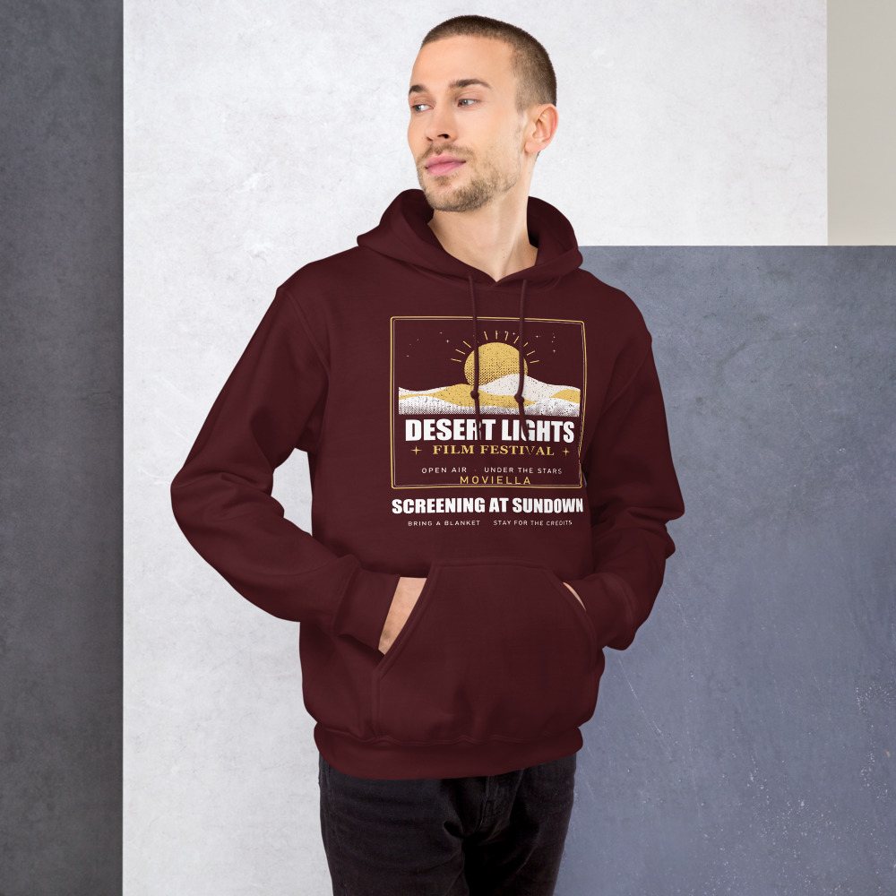 Moviella Desert Lights Festival Screening Room Hoodie Front