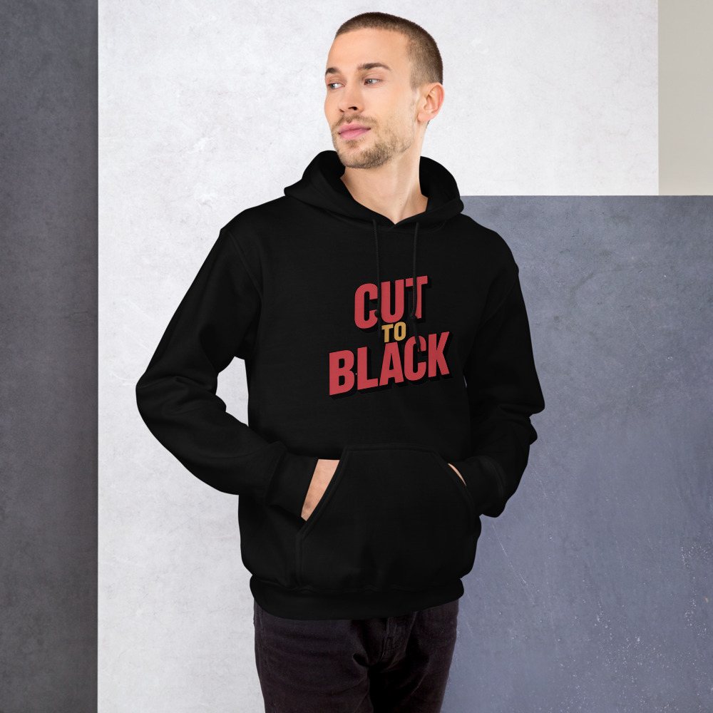 Moviella Cut To Black Hoodie Front