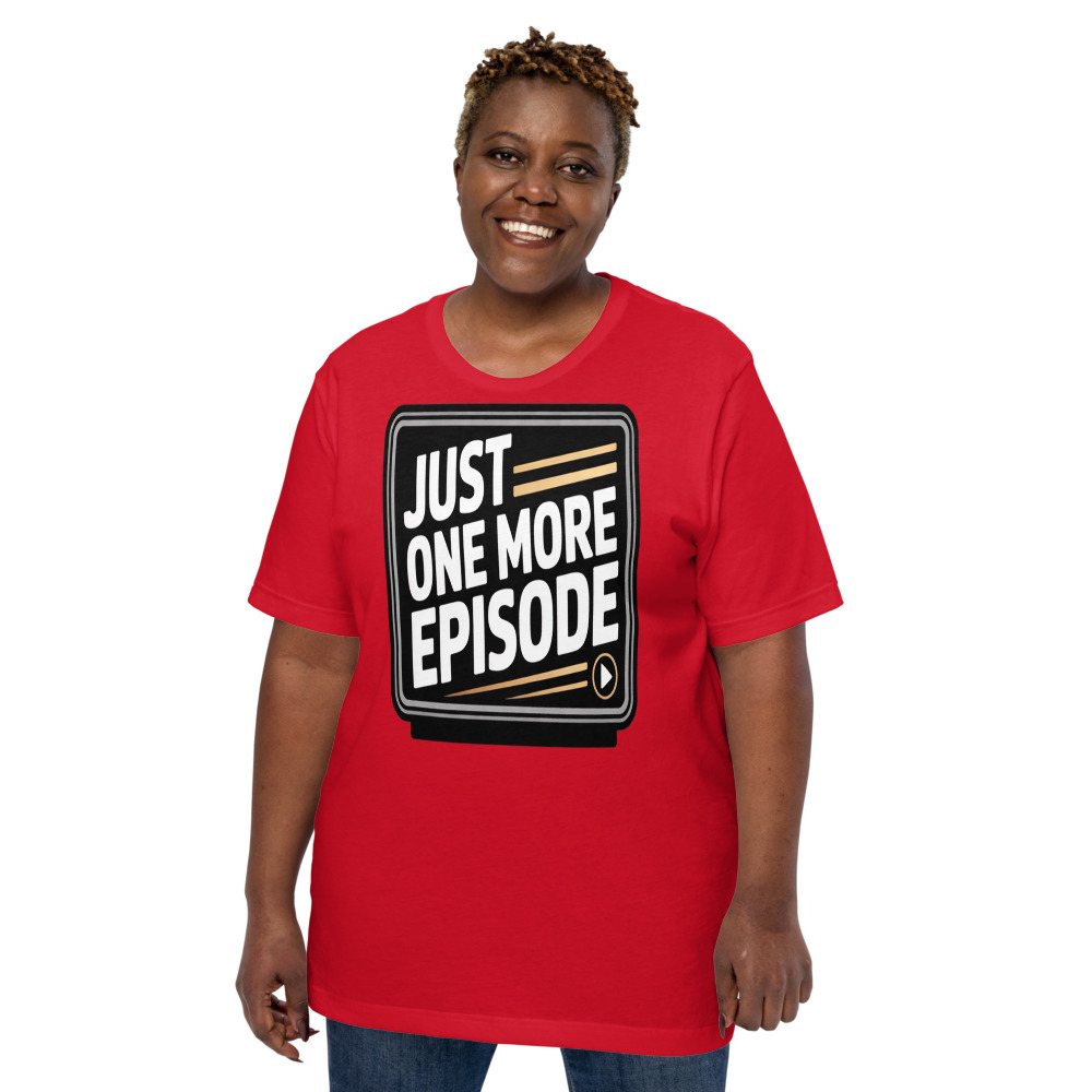 Moviella Just One More Episode Tee Front