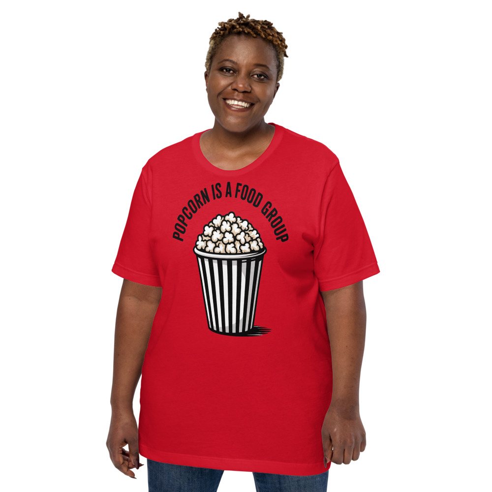 Moviella Popcorn Is A Food Group Tee in Red