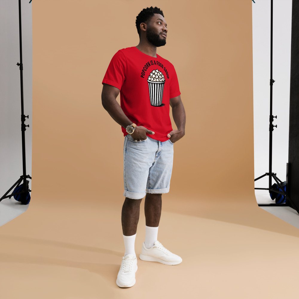 Moviella Popcorn Is A Food Group Tee Front