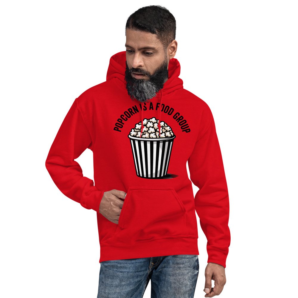 Moviella Popcorn Is A Food Group Hoodie Front
