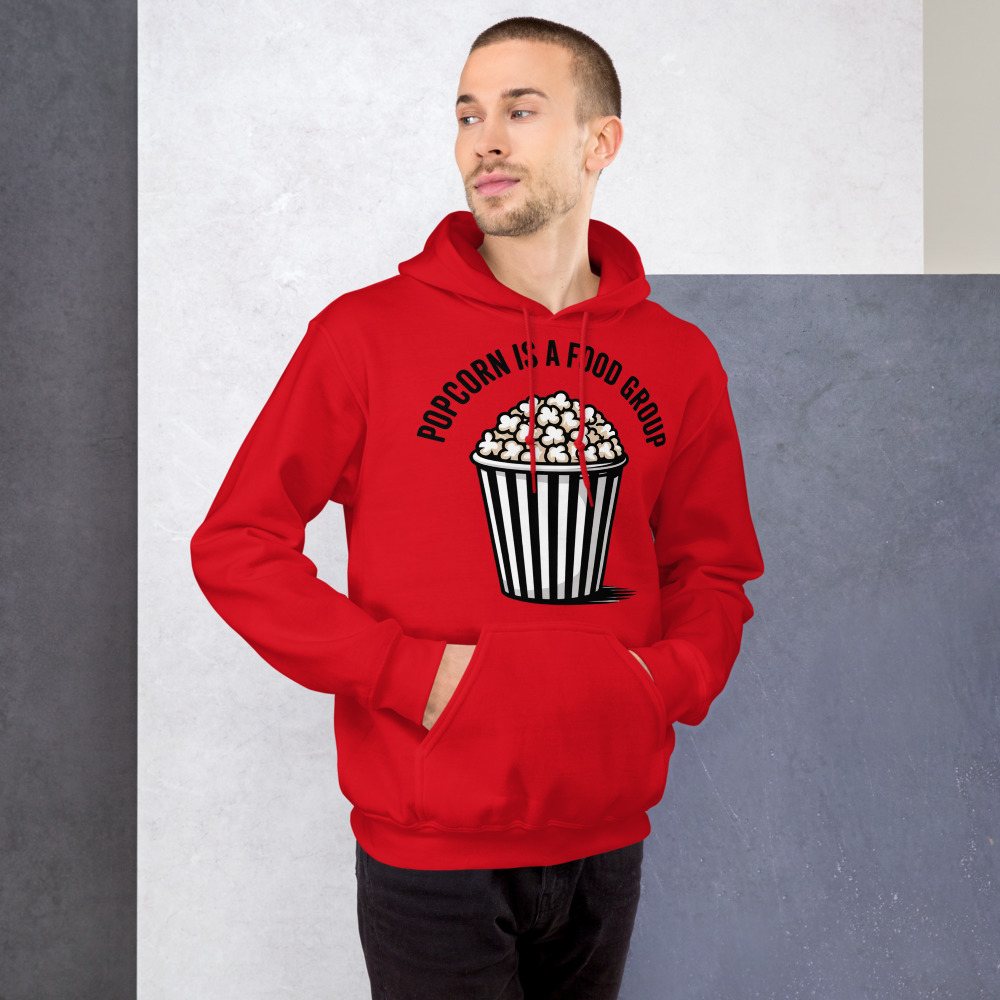 Moviella Popcorn Is A Food Group Hoodie Front