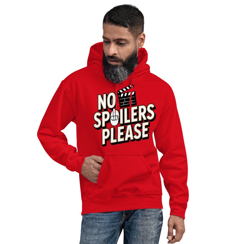 Moviella No Spoilers Please Hoodie Front