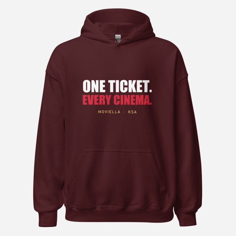 Moviella One Ticket Hoodie Maroon