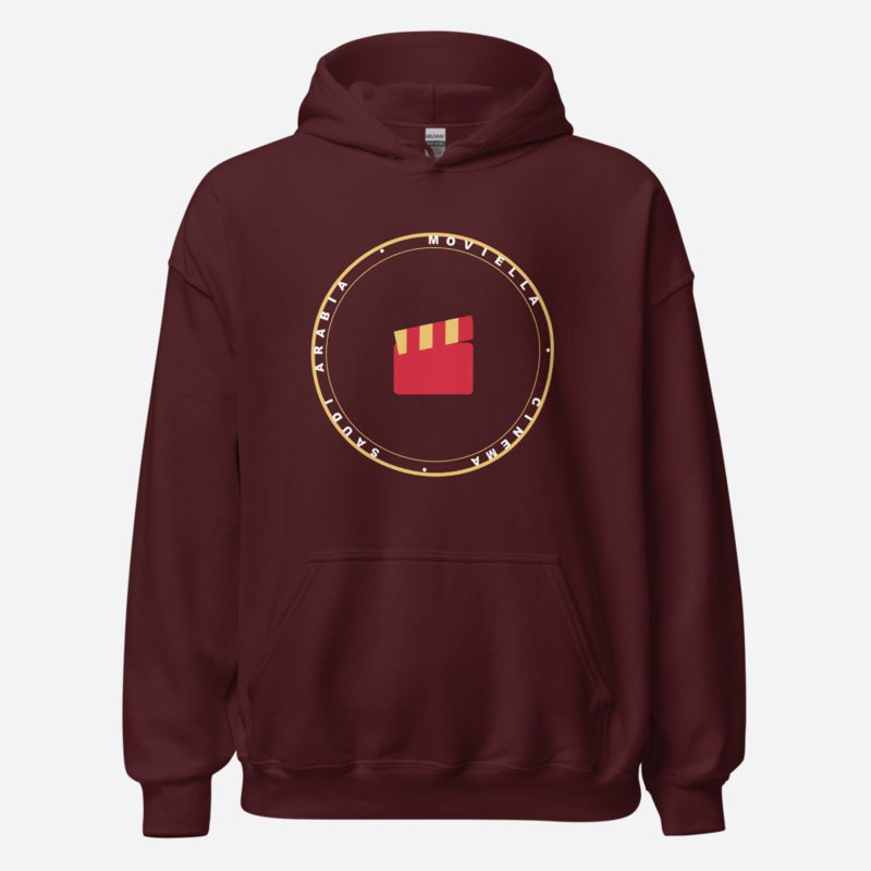 Moviella Badge Hoodie Maroon