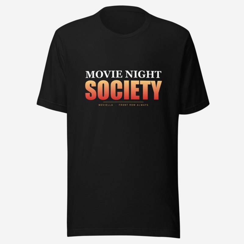 Moviella Movie Night Society Tee in Black