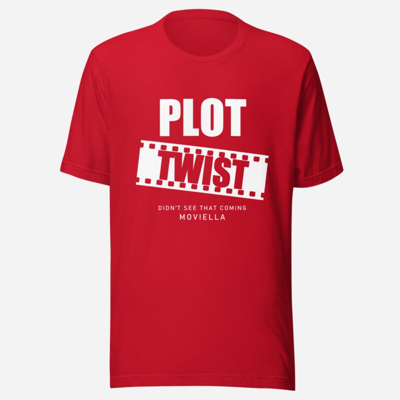 Moviella Plot Twist (Film Strip) Cinema Tee Red