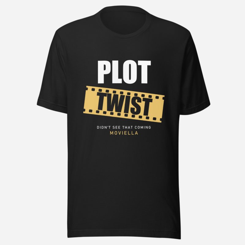 Moviella Plot Twist (Film Strip) Cinema Tee Vintage Black
