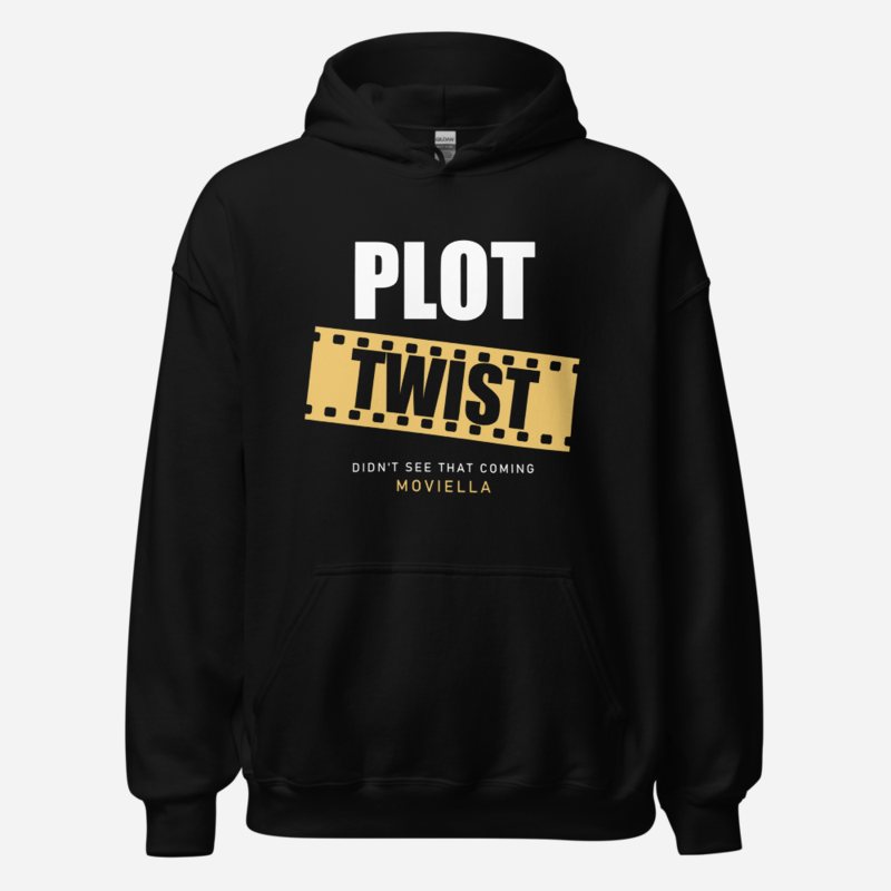 Moviella Plot Twist (Film Strip) Cinema Hoodie in Black