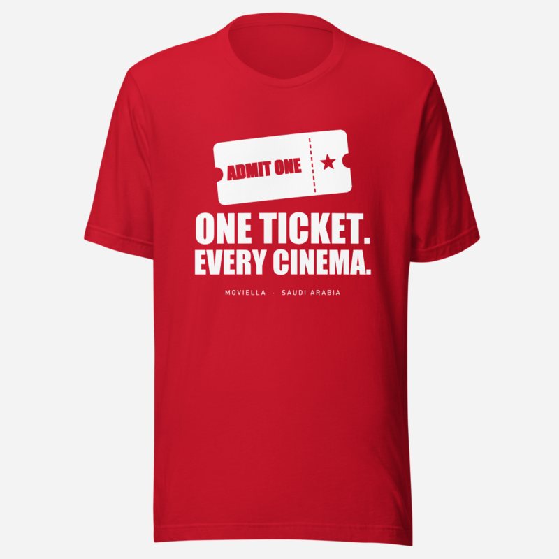 Moviella One Ticket Every Cinema Cinema Tee in Red